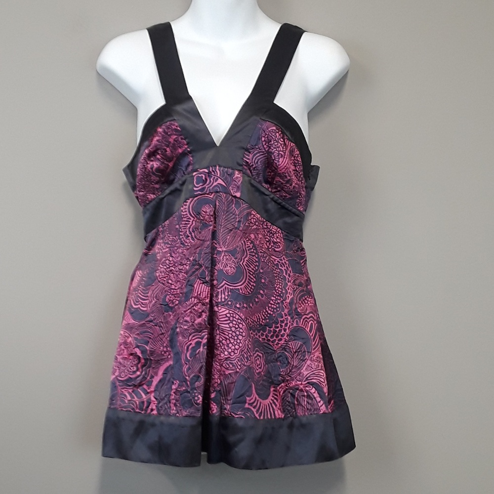 NWT BCBGirls Pink Paisley print Satin tank top